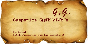 Gasparics Gyárfás névjegykártya